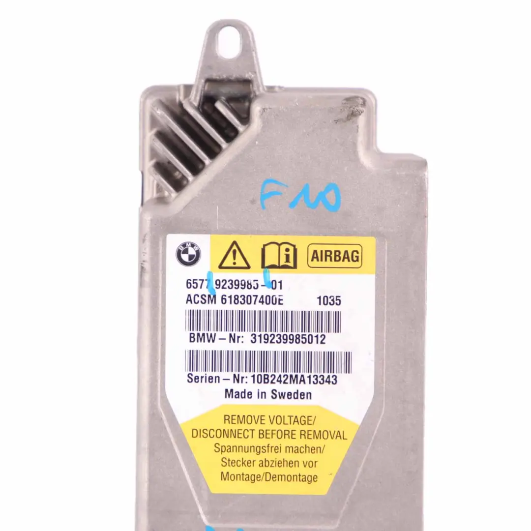 BMW F10 F11 Moduł Sensor Airbag Poduszek - SKU 9239985 - Numer Części 9248096