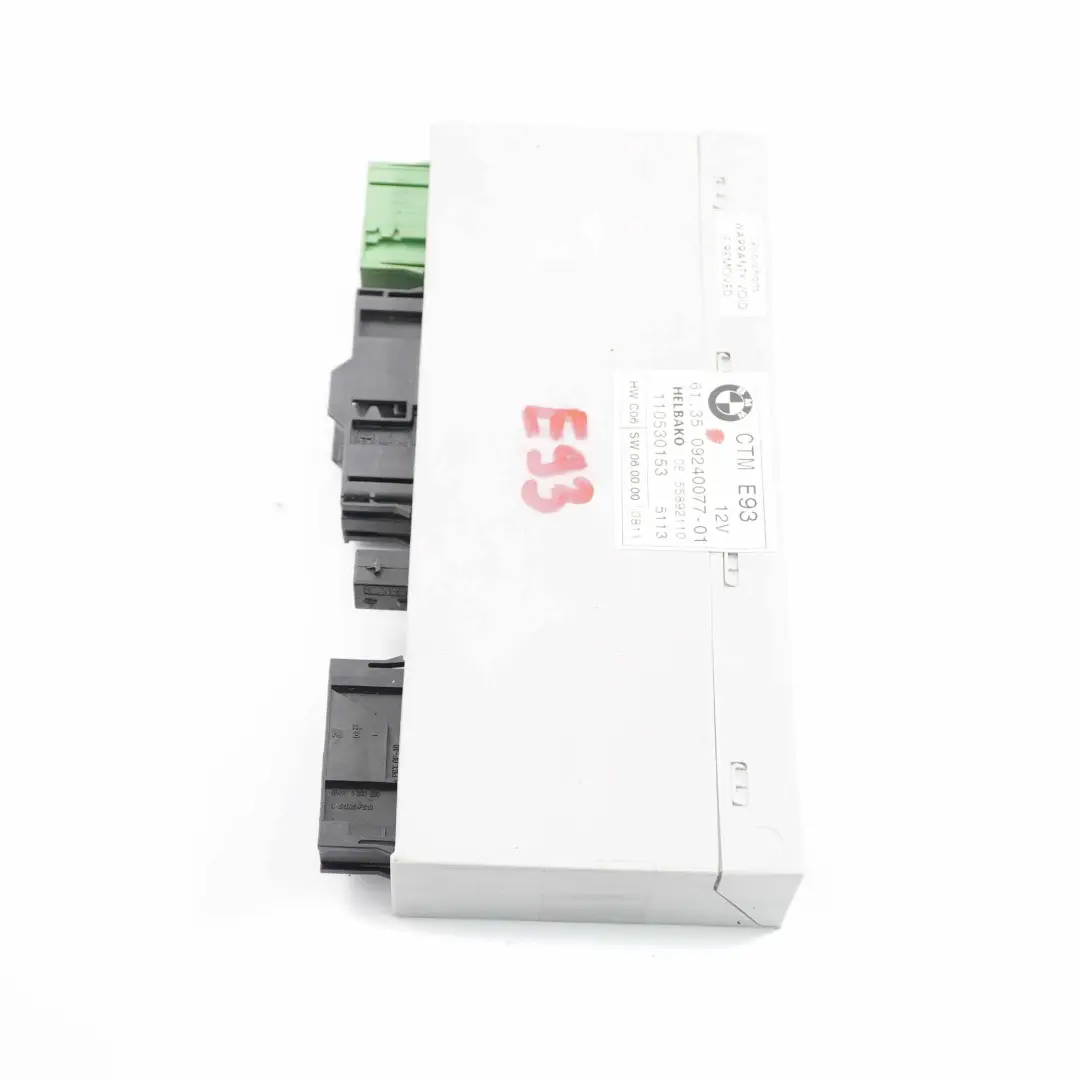BMW E93 Cabrio Techo plegable Modulo ECU CTM - SKU 9240077 - Número de pieza 9240077