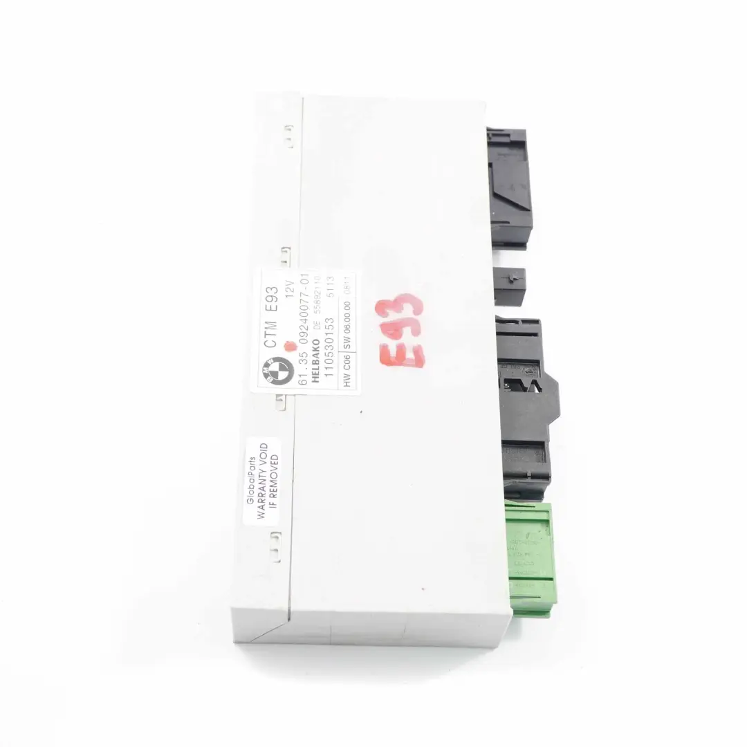 BMW E93 Cabrio Convertible Folding Top Roof ECU Module CTM - SKU 9240077 - Part number 9240077