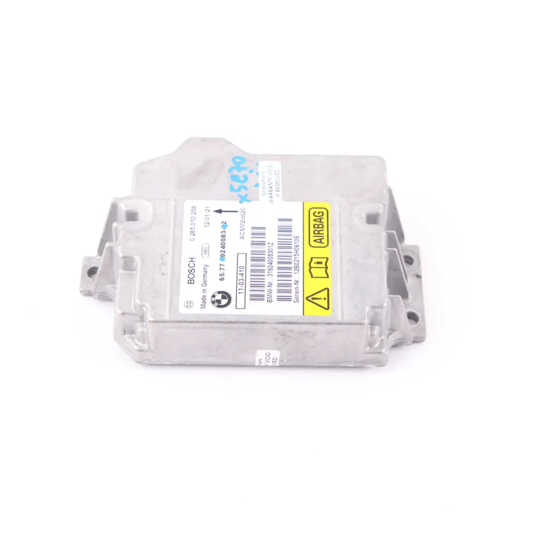Safety Control Unit Air Module Bag ECU Bosch to BMW X5 E70 X6 E71 with Part number 9240083 BMW X5 E70 X6 E71 Safety Control Unit Air Module Bag ECU Bosch - SKU 9240083 - Part number 9240083