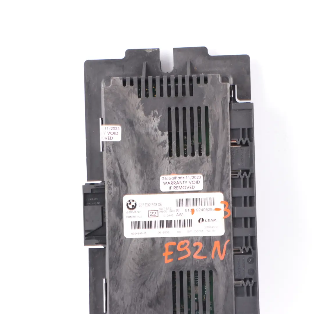 Footwell Xenon Light Control Unit Module Lear FRM3R PL2 to BMW E92 LCI with Part number 9240528 BMW E92 LCI Footwell Xenon Light Control Unit Module Lear FRM3R PL2 - SKU 9240528-3 - Part number 9240528