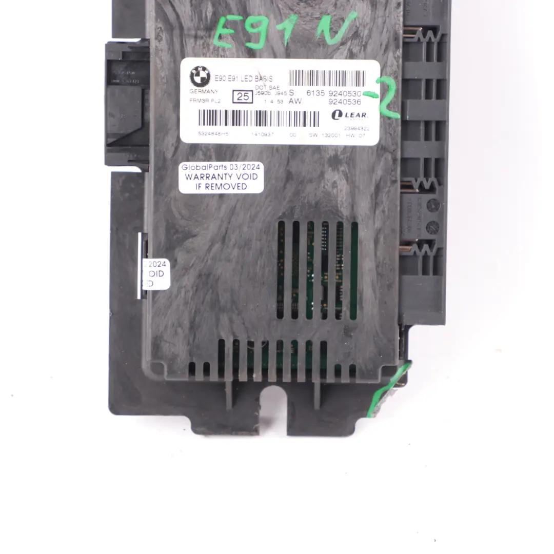Footwell Light Control Unit Module LED Basis FRM3R PL2 to BMW E91 LCI with Part number 9240530 BMW E91 LCI Footwell Light Control Unit Module LED Basis FRM3R PL2 - SKU 9240530-2 - Part number 9240530