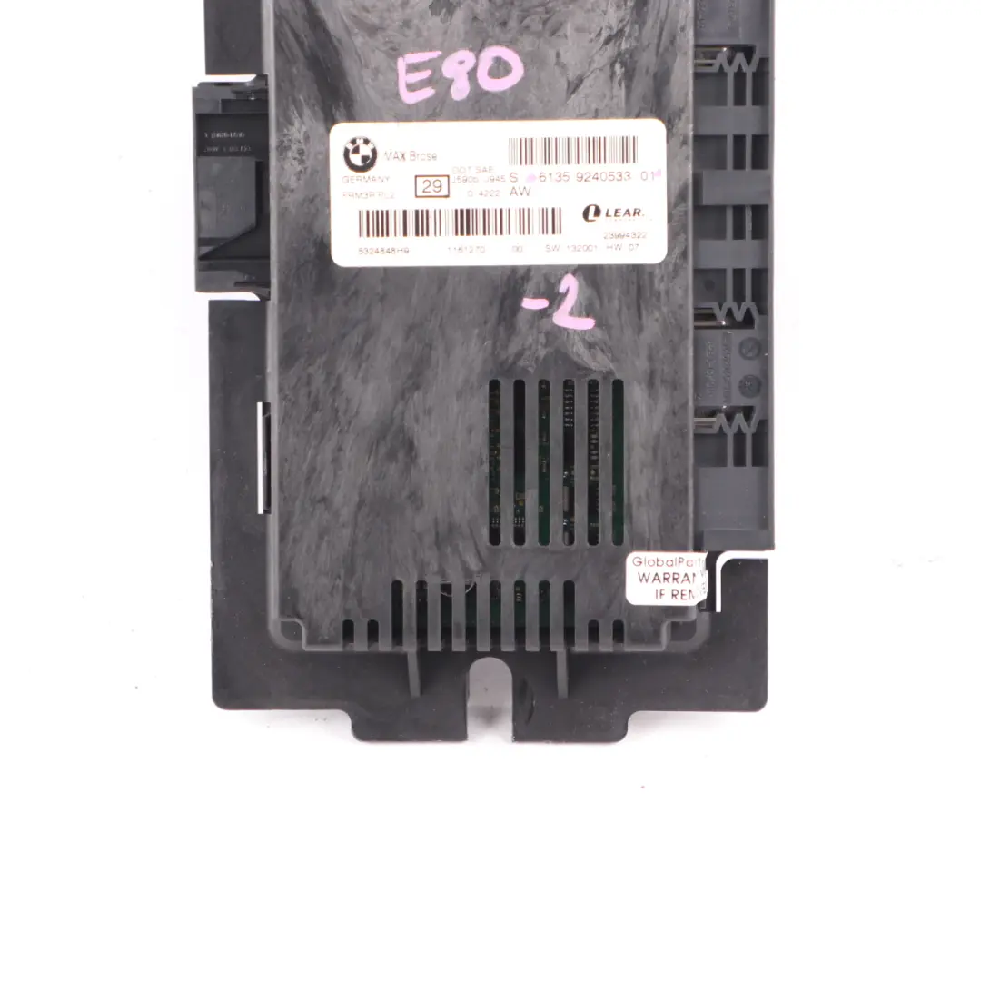 Brose Footwell Light Module Control Unit ECU FRM3R PL2 Lear to BMW E90 Max with Part number 9240533 BMW E90 Max Brose Footwell Light Module Control Unit ECU FRM3R PL2 Lear - SKU 9240533-2 - Part number 9240533