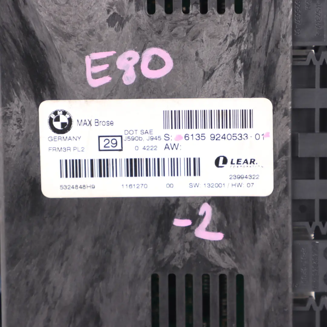 BMW E90 Max Brose Footwell Light Module Control Unit ECU FRM3R PL2 Lear - SKU 9240533-2 - Part number 9240533