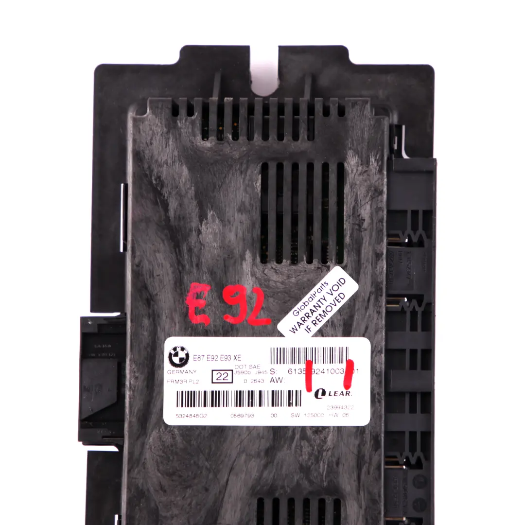Modulo De Control De Luces De los pies Unidad ECU FRM3R PL2 Lear para BMW E92 con número de pieza 9241003 BMW E92 Modulo De Control De Luces De los pies Unidad ECU FRM3R PL2 Lear - SKU 9241003-1 - Número de pieza 9241003