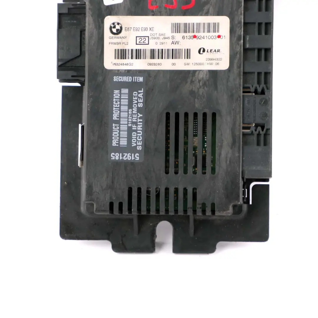 BMW E93 Light Control Footwell Module ECU Unit FRM3R PL2 Lear - SKU 9241003 - Part number 9241003