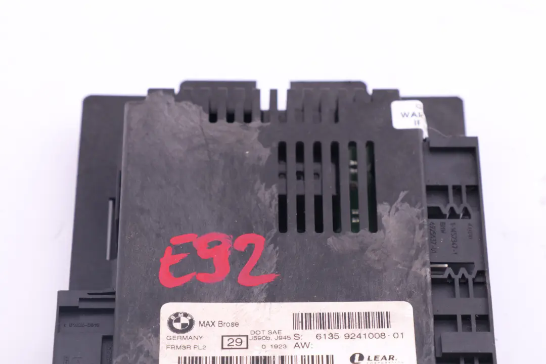 Brose Footwell Light Module Control Unit ECU FRM3R to BMW 3 Series E92 Max with Part number 9241008 BMW 3 Series E92 Max Brose Footwell Light Module Control Unit ECU FRM3R - SKU 9241008 - Part number 9241008