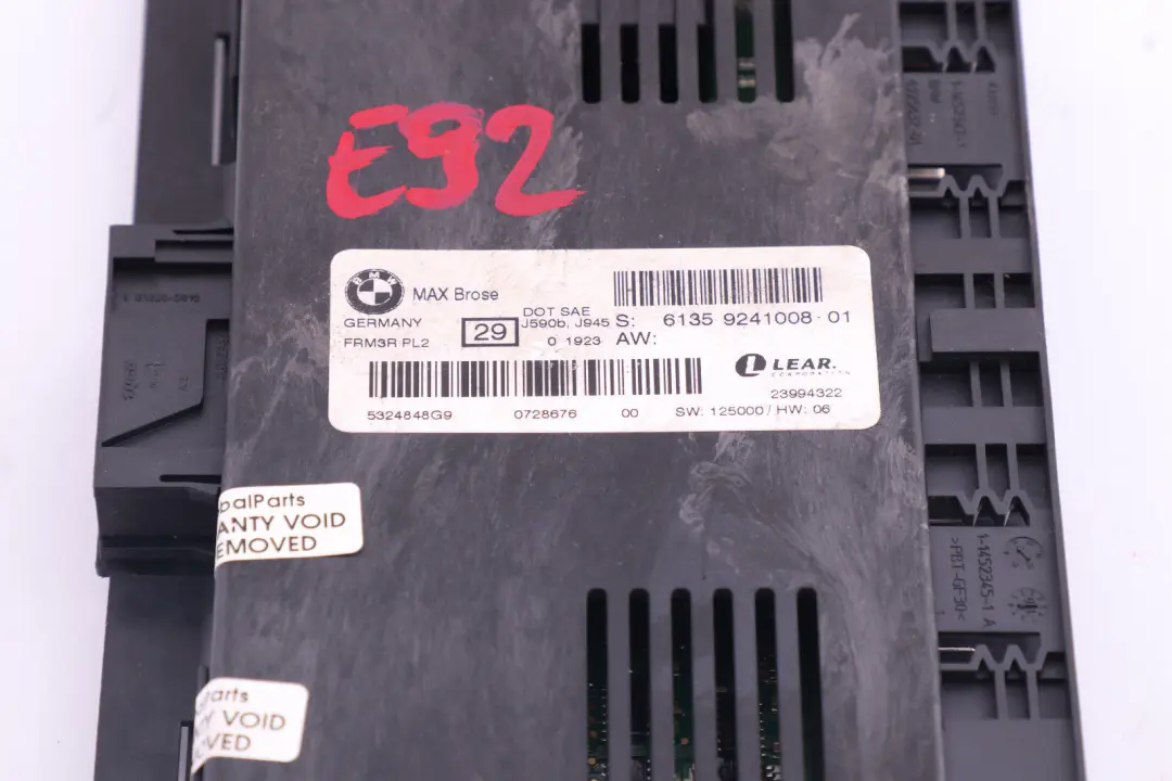 Brose Footwell Light Module Control Unit ECU FRM3R to BMW 3 Series E92 Max with Part number 9241008 BMW 3 Series E92 Max Brose Footwell Light Module Control Unit ECU FRM3R - SKU 9241008 - Part number 9241008