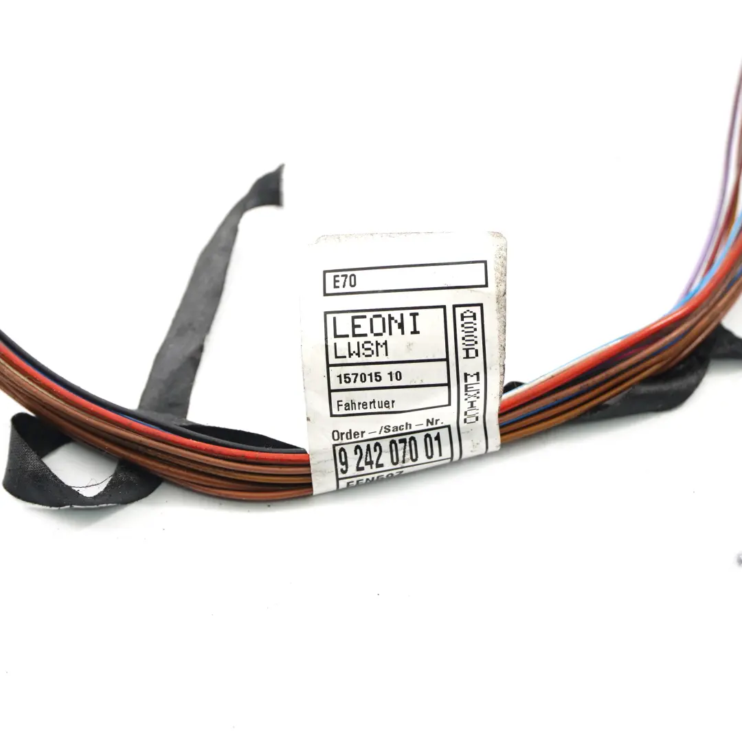 BMW X6 E71 Cables Del Arnés De Cableado De La Puerta Conductor - SKU 9242072 - Número de pieza 9242072