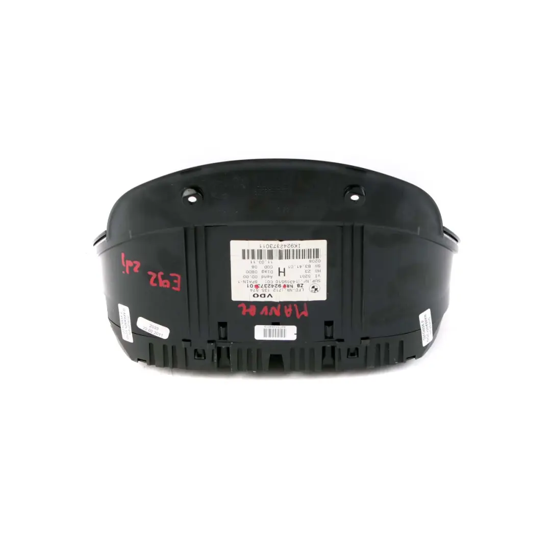 Instrument Speedometer Clocks 9242373 to BMW 3 Series E90 E91 E92 Diesel Manual with Part number 9316154 BMW 3 Series E90 E91 E92 Diesel Manual Instrument Speedometer Clocks 9242373 - SKU rhd-9242373 - Part number 9316154