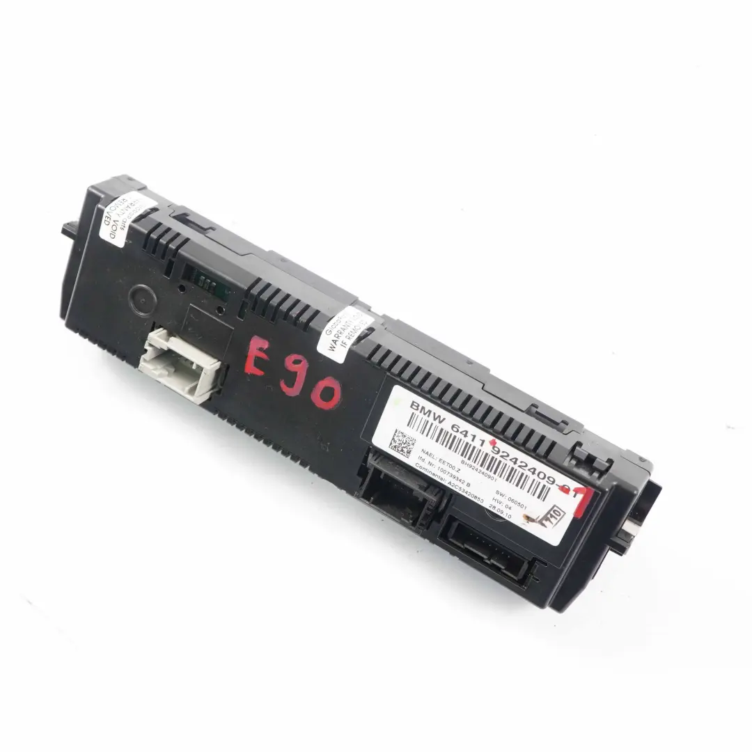 Air Conditioning Panel BMW E81 E87 LCI E90 E91 E92 1 Automatic Air Con Control - SKU 9242409-1 - Part number 9221852