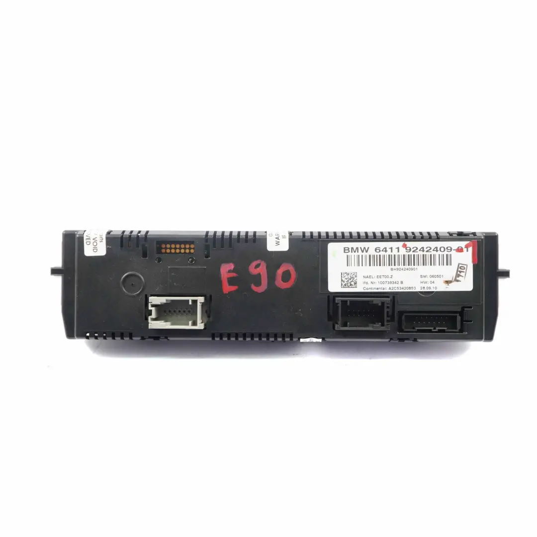 Panel De Aire AcondicionadoBMW E81 E87 LCI E90 E91 E92 Automatic Air Con Control para con número de pieza 9221852 Panel De Aire AcondicionadoBMW E81 E87 LCI E90 E91 E92 Automatic Air Con Control - SKU 9242409-1 - Número de pieza 9221852