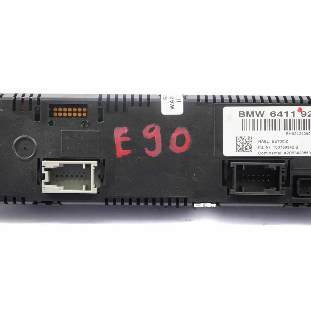 Bedienteil Klimaautomatik 9242409 für BMW E81 E87 LCI E90 E91 E92 1 mit Teilenummer 9221852 BMW E81 E87 LCI E90 E91 E92 1 Bedienteil Klimaautomatik 9242409 - SKU 9242409-1 - Teilenummer 9221852