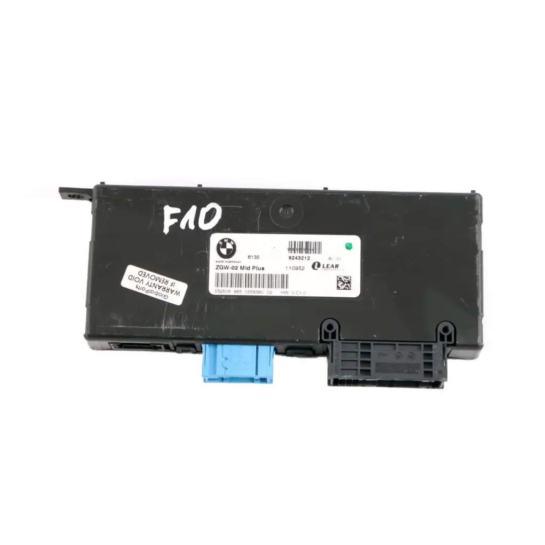 BMW F10 Light Module Control Unit ECU Lear ZGW-02 Mid Plus - SKU 9243212 - Part number 9243212