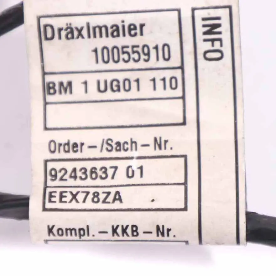 Bumper PDC Wiring Loom Parking Sensor Cable Harness to BMW X3 F25 Rear with Part number 9243637 BMW X3 F25 Rear Bumper PDC Wiring Loom Parking Sensor Cable Harness - SKU 9243637 - Part number 9243637