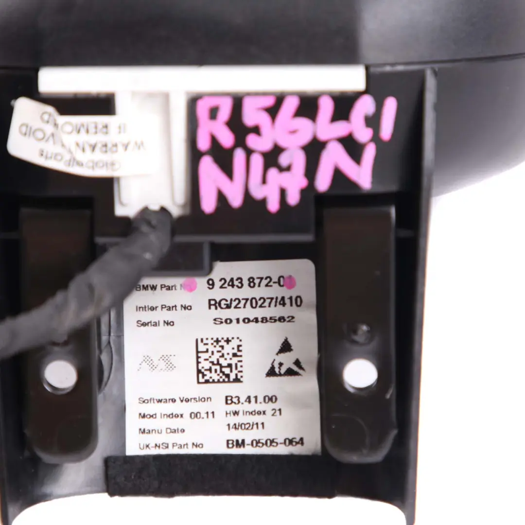 Mini Cooper D R55 R56 W16 Tachimetro Contagiri Argento - SKU 9243872 - Numero di parte 9243872