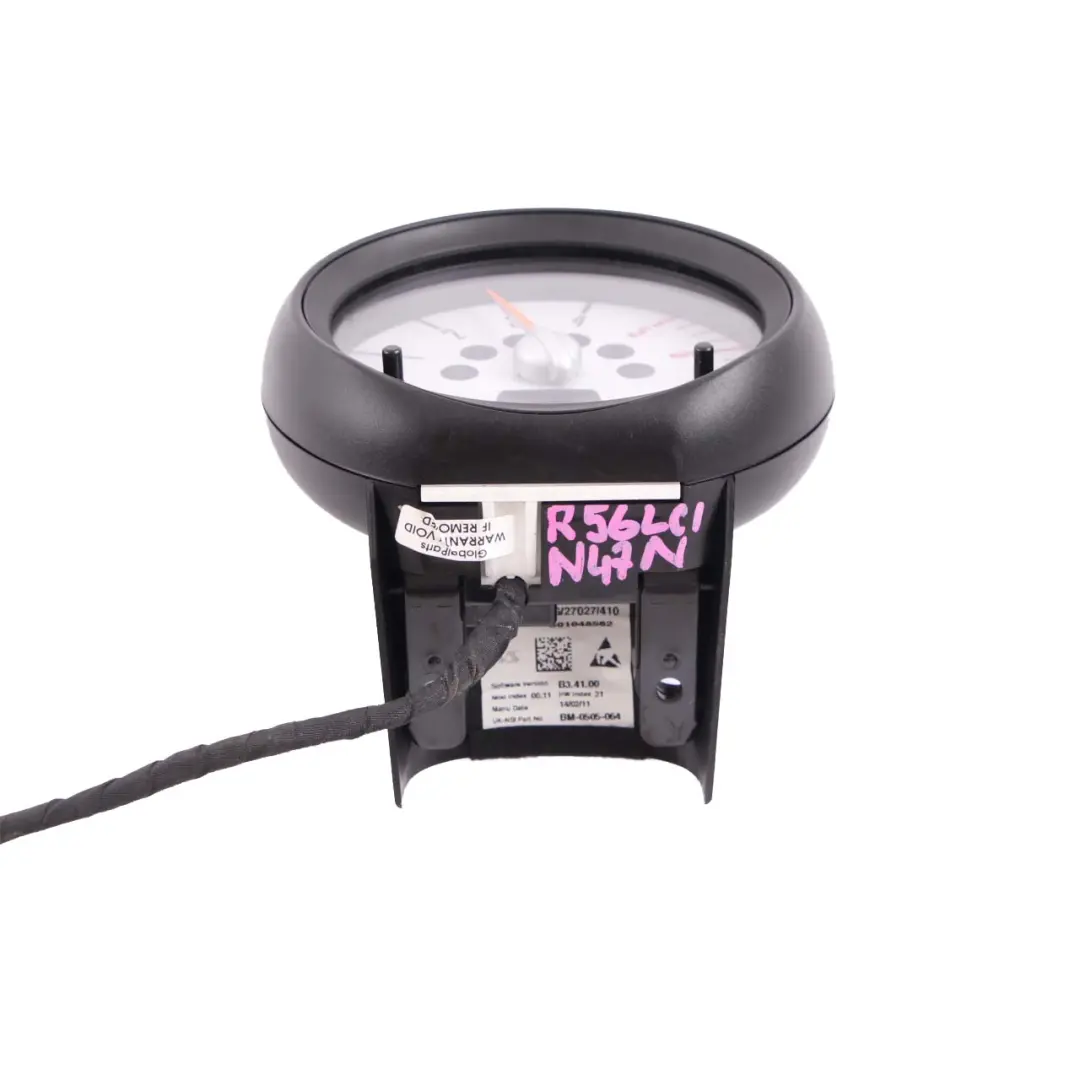 Tachymètre Jauge Revolution Counter Argent pour Mini Cooper D R55 R56 W16 à propos du numéro de pièce 9243872 Mini Cooper D R55 R56 W16 Tachymètre Jauge Revolution Counter Argent - SKU 9243872 - Numéro de pièce 9243872