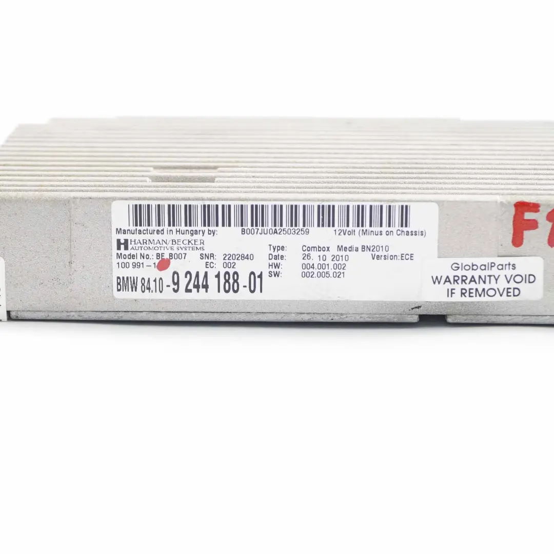 Modulo telematico BMW F01 F07 F10 Bluetooth Combox Telematik ECU per con numero di parte 9244188 Modulo telematico BMW F01 F07 F10 Bluetooth Combox Telematik ECU - SKU 9244188 - Numero di parte 9244188