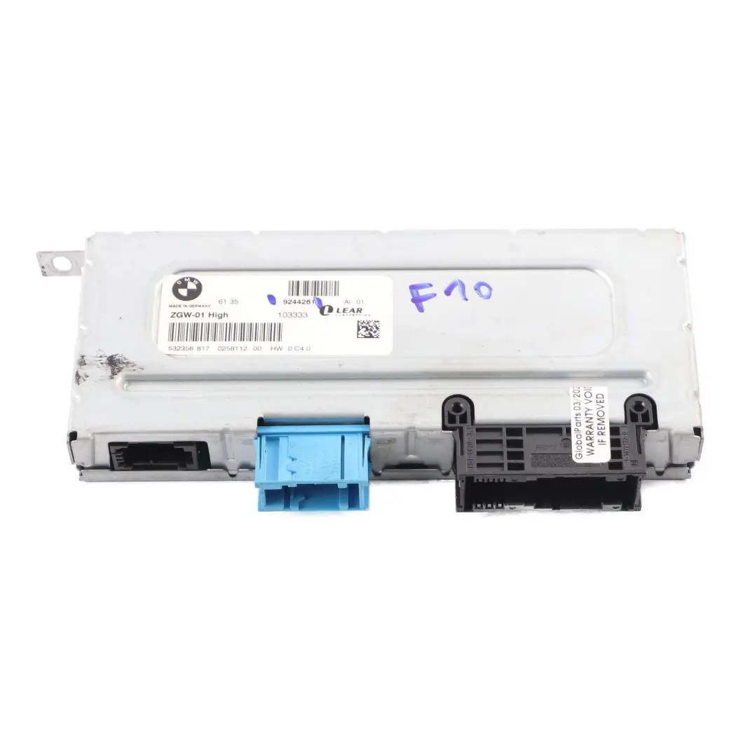 Módulo BMW F10 Central Gateway Unidad de Control Módulo ZGW 01 Alta para con número de pieza 9244261 Módulo BMW F10 Central Gateway Unidad de Control Módulo ZGW 01 Alta - SKU 9244261 - Número de pieza 9244261