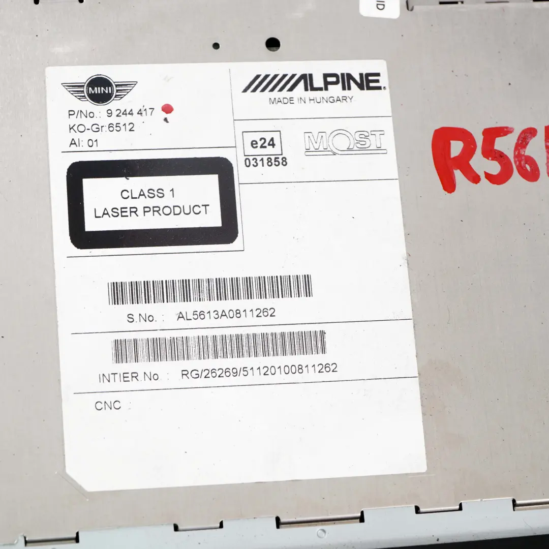 Mini Cooper R55 R56 R57 LCI R60 R61 CHAMP 2 Navigationssystem - SKU 9244417 - Teilenummer 9244417