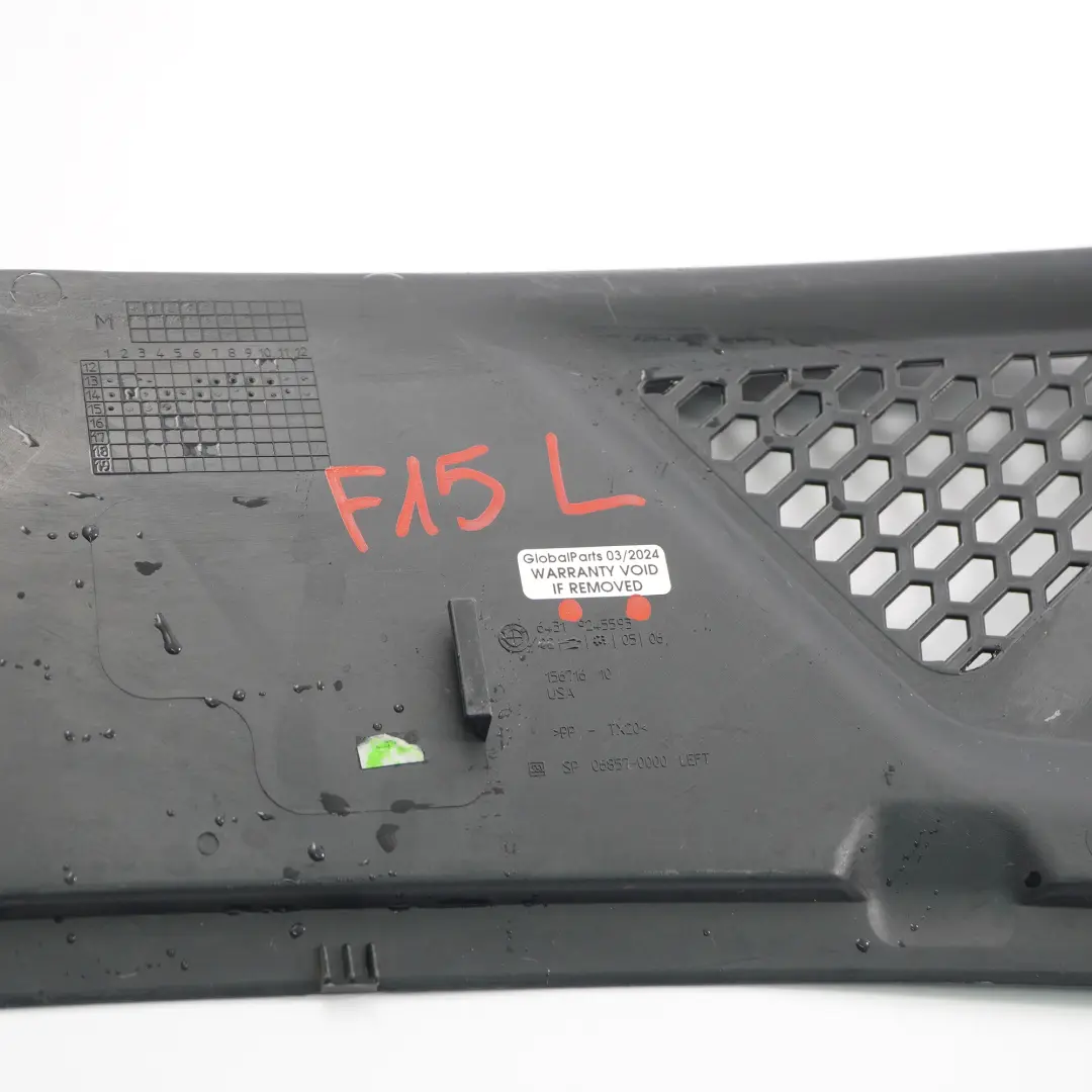 BMW X5 F15 X6 F16 Front Windscreen Wiper Cover Left Side - SKU 9245593 - Part number 9245593