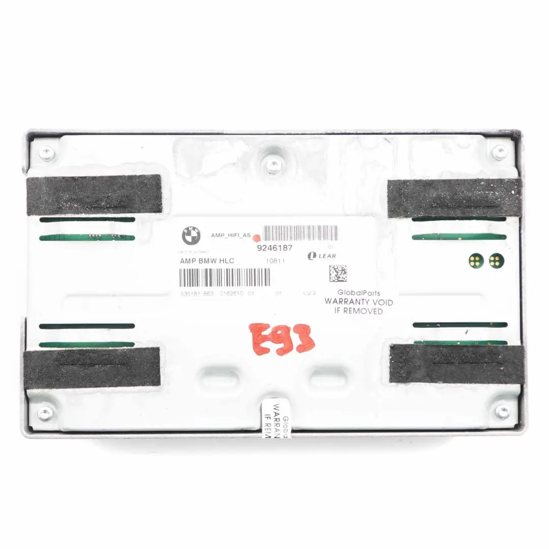 Audio Radio Son Amplificateur Unité HIFI Lear pour BMW E93 à propos du numéro de pièce 9246187 BMW E93 Audio Radio Son Amplificateur Unité HIFI Lear - SKU 9246187 - Numéro de pièce 9246187