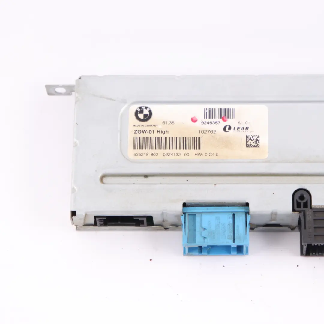 Central Gateway Module ECU Control Unit Lear ZGW-01 High to BMW F07 GT with Part number 9246357 BMW F07 GT Central Gateway Module ECU Control Unit Lear ZGW-01 High - SKU 9246357 - Part number 9246357