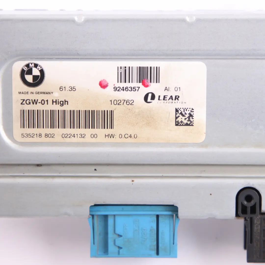 BMW F07 GT Central Gateway Module ECU Control Unit Lear ZGW-01 High - SKU 9246357 - Part number 9246357