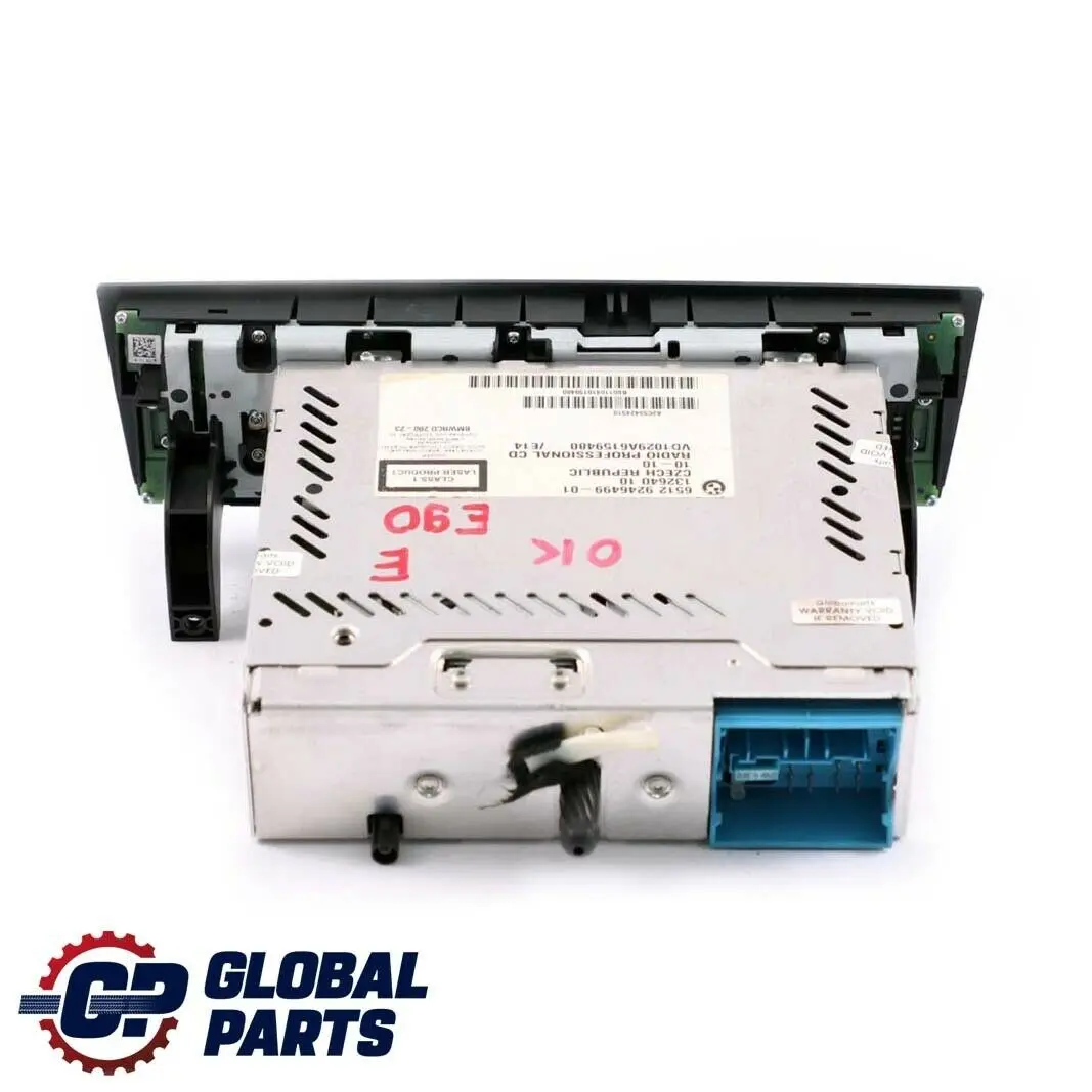 Radio CD Professional para BMW E81 E82 E87 E88 E90 E91 E92 E93 con número de pieza 9246499 BMW E81 E82 E87 E88 E90 E91 E92 E93 Radio CD Professional - SKU 9246499 - Número de pieza 9246499