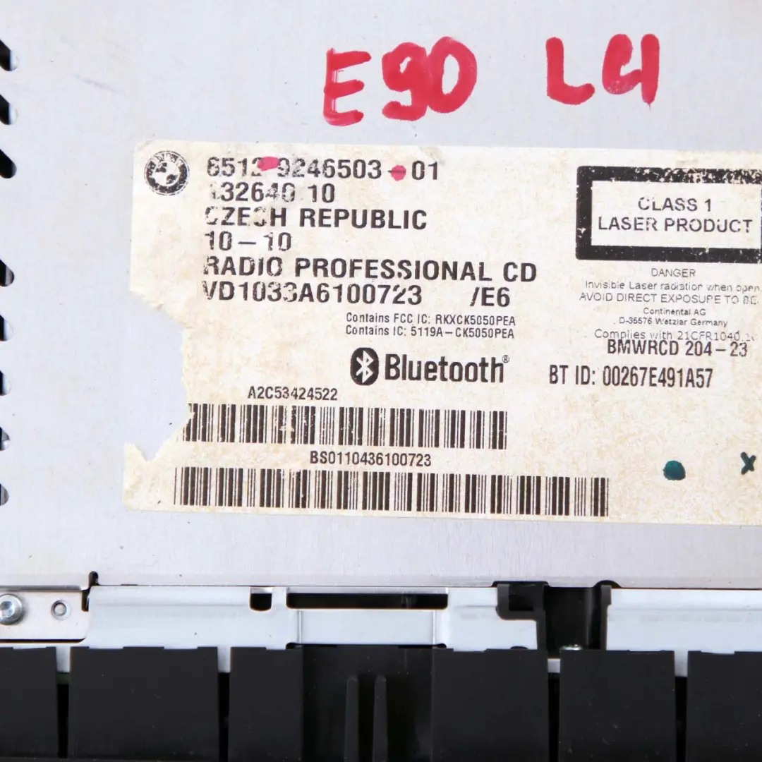 BMW E81 E87 E90 E91 E92 LCI Radio CD DAB Bluetooth - SKU 9246503 - Numer Części 9246503