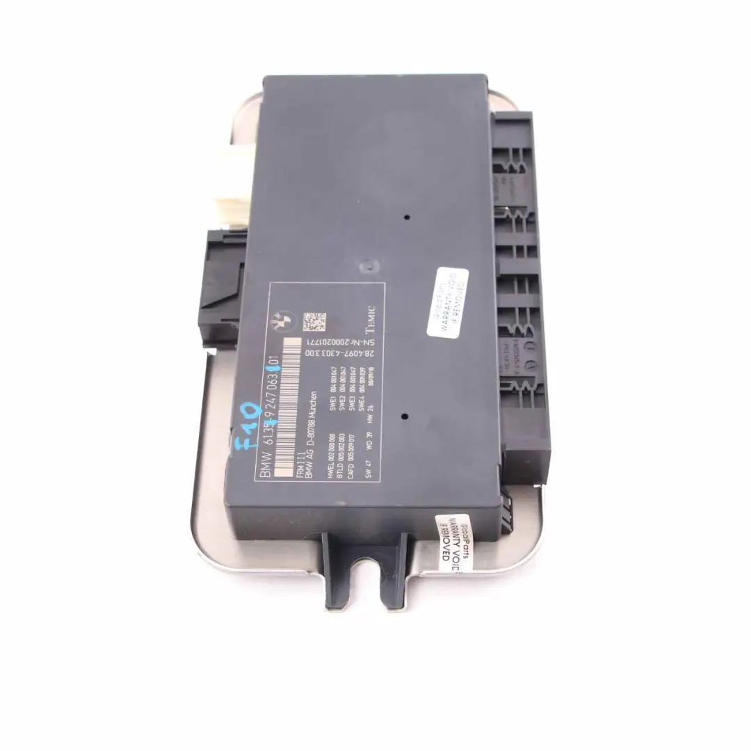 BMW F10 Light Control Footwell Module ECU Unit FRM3 - SKU 9247063 - Part number 9247063