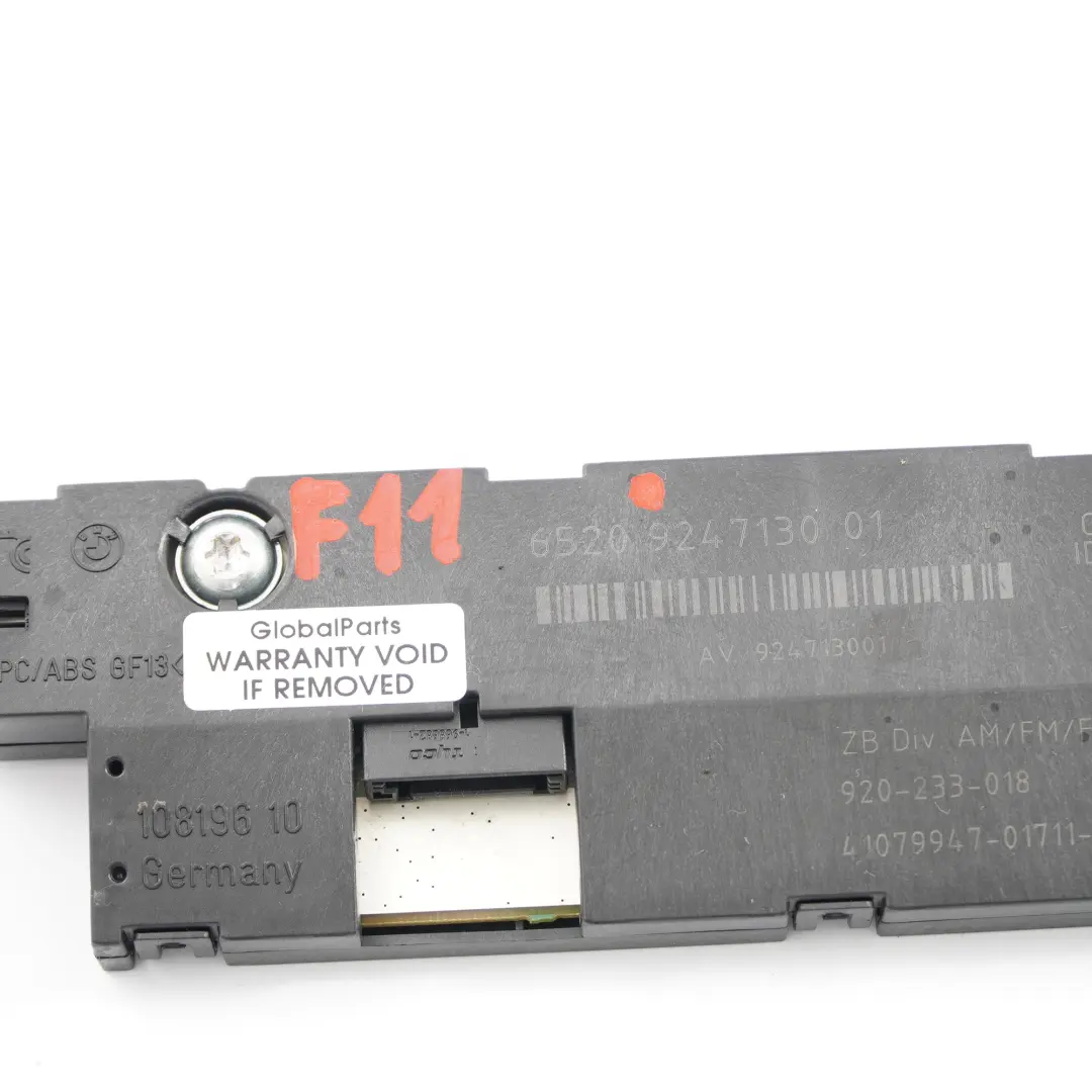 BMW F11 Touring Antena Amplificador Diversity 868 MHZ - SKU 9247130 - Número de pieza 9247130