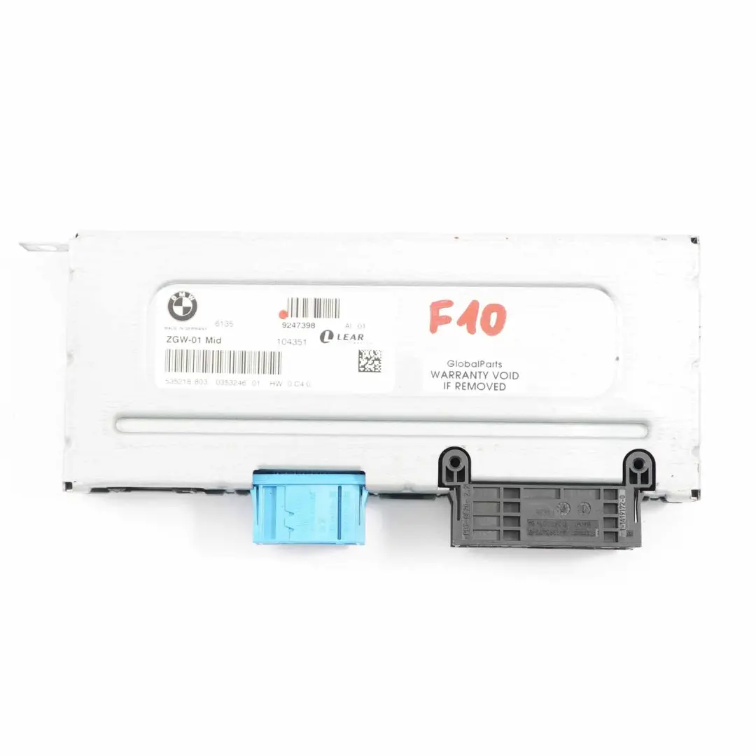  Body Control Unit BMW F01 F10 F11 F12 Módulo ZGW-01 Centro Gateway - SKU 9247398 - Número de pieza 9247398