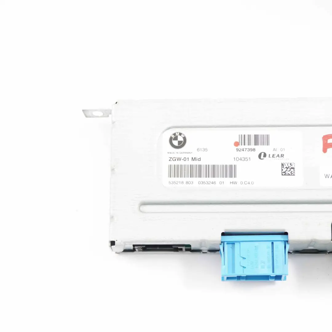  Body Control Unit BMW F01 F10 F11 F12 Módulo ZGW-01 Centro Gateway - SKU 9247398 - Número de pieza 9247398