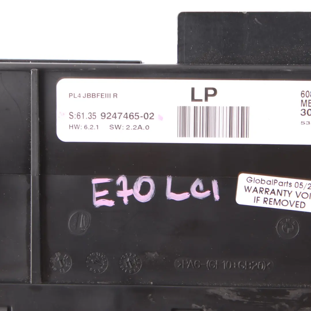BMW X5 E70 X6 E71 Body Control Unit Module Junction Box ECU - SKU 9247465 - Part number 9247465