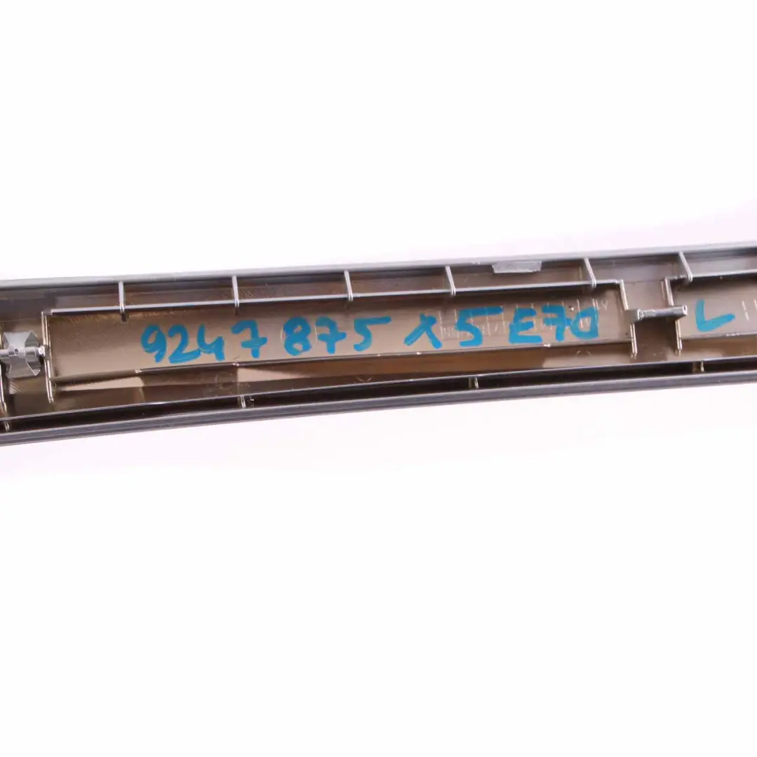  Centre Console Trim BMW X5 E70 X6 E71 Left N/S Strip Panel Aluminium - SKU 9247875 - Part number 9247875