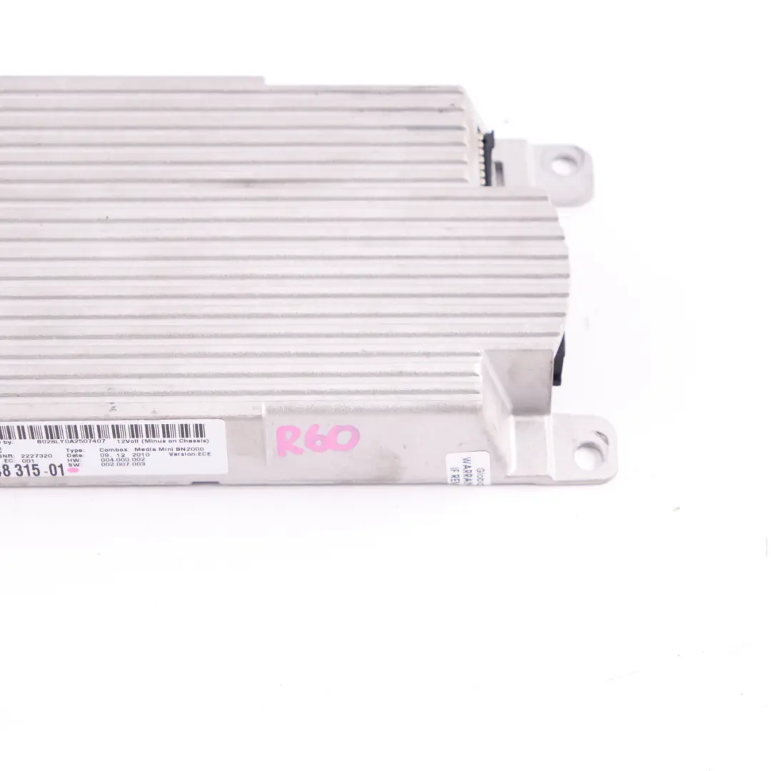 Bluetooth Combox Steuermodul Audio ECU Harman Becker für Mini R57 R58 R60 mit Teilenummer 9248315 Mini R57 R58 R60 Bluetooth Combox Steuermodul Audio ECU Harman Becker - SKU 9248315 - Teilenummer 9248315