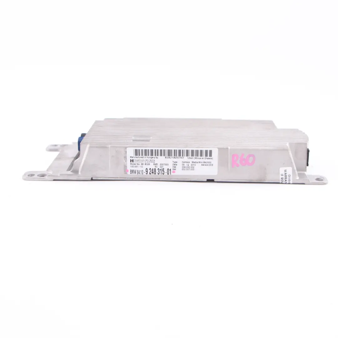 Bluetooth Combox Control Module Audio ECU Harman Becker Mini R57 R58 R60 - SKU 9248315 - Part number 9248315