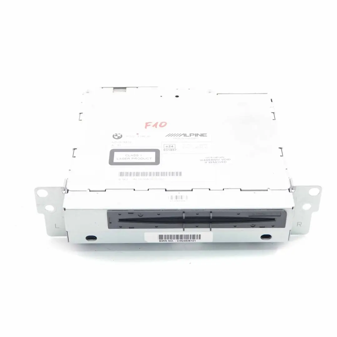 BMW F10 F11 F20 F30 Alpine CD Champ 2 Unidad Principal Reproductor Radio - SKU 9248361 - Número de pieza 9248361