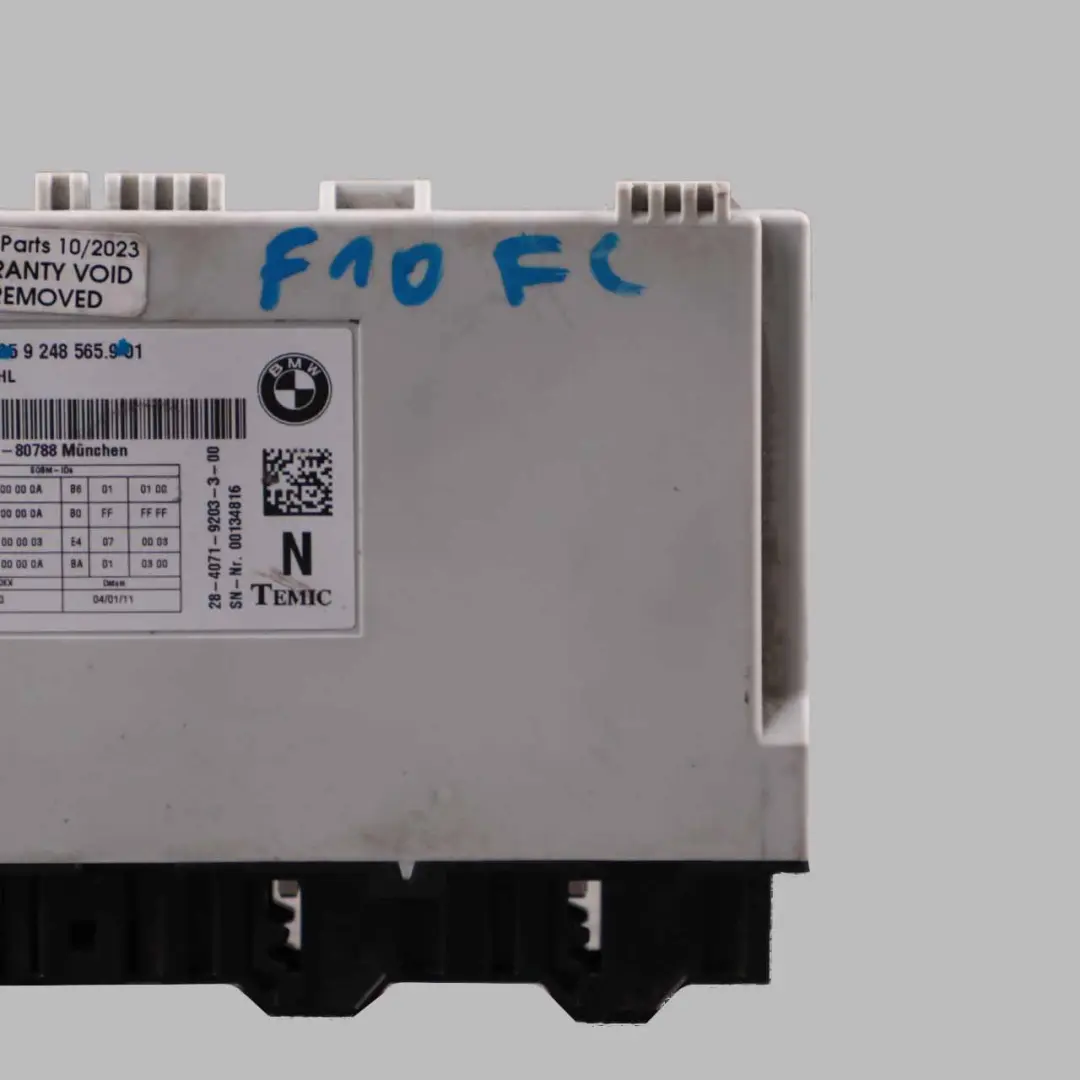  Sitzmodul BMW F10 F11 Vorne Links Steuergerät SM MF/M - HL - SKU 9248565 - Teilenummer 9248565