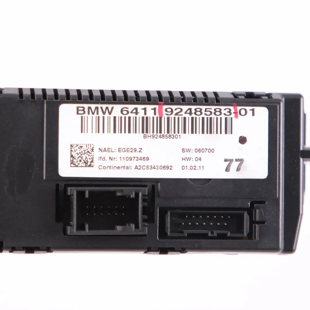 BMW E92 E93 Panel Klimatyzacji Pearlgrey - SKU 9248583 - Numer Części 9248583