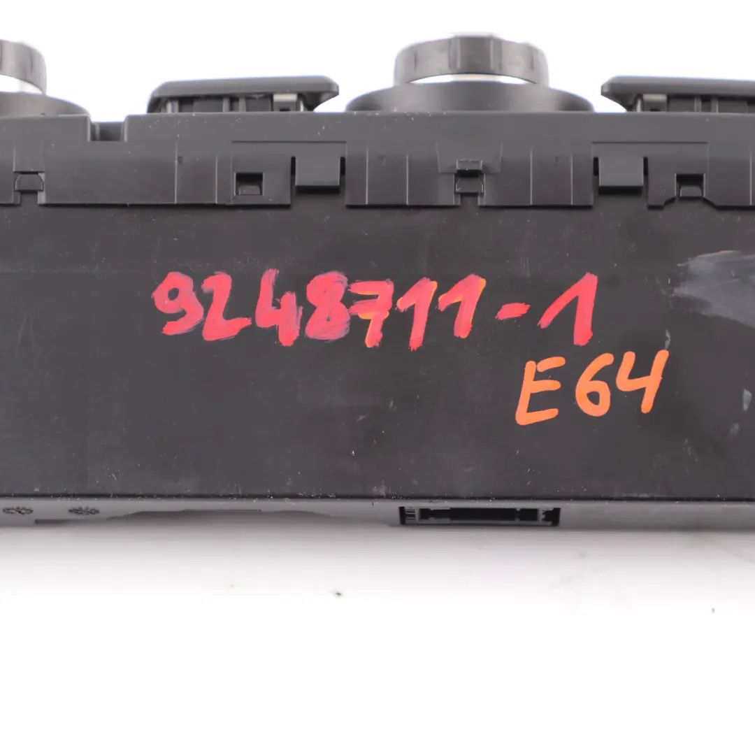 Climate Control BMW E63 E64 LCI Automatic Air Conditioning A/C Panel to with Part number 9248711 Climate Control BMW E63 E64 LCI Automatic Air Conditioning A/C Panel - SKU 9248711-1 - Part number 9248711