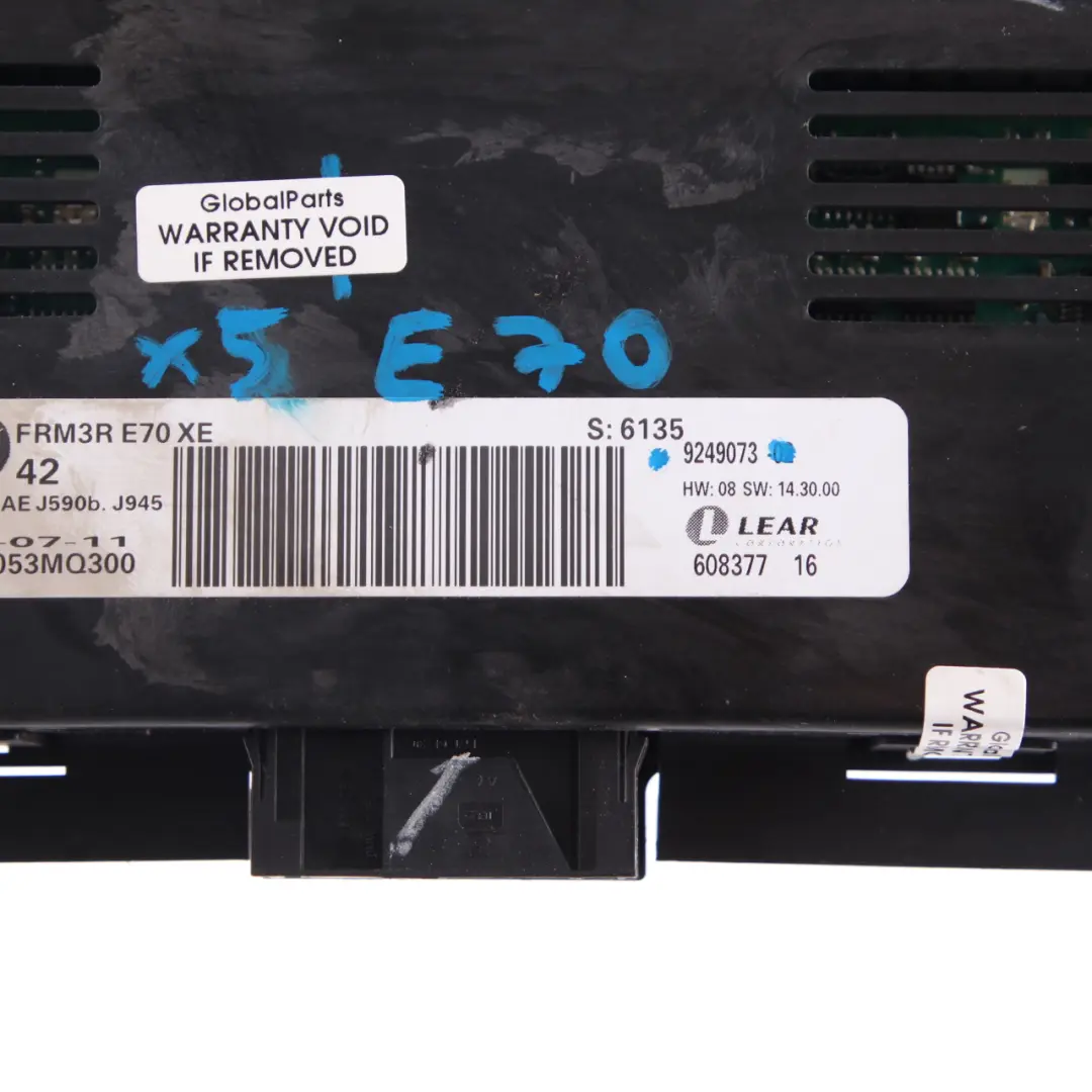 BMW X5 E70 LCI Luz Módulo Módulo Footwell FRM3R Lear ECU Unidad - SKU 9249073 - Número de pieza 9249073