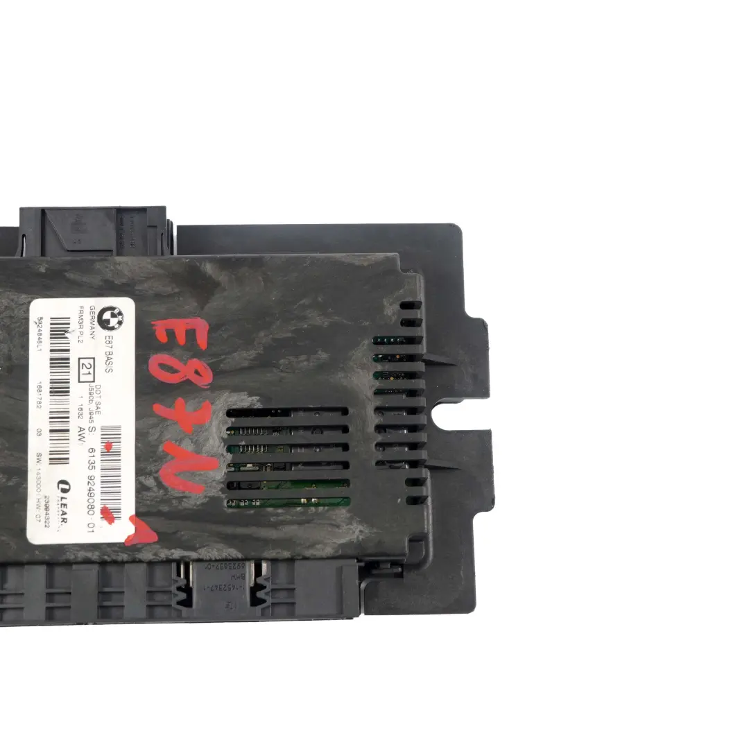 BMW E87 LCI Footwell Luz Unidad De Control Modulo ECU Lear FRM3R PL2 - SKU 9249080-1 - Número de pieza 9249080