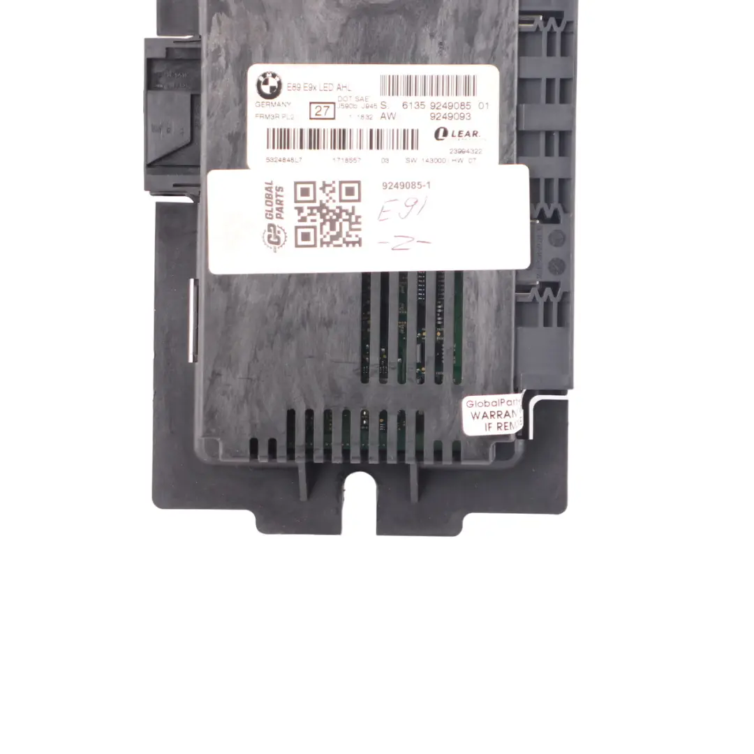Footwell Light Module Control Unit ECU FRM3R LED PL2 to BMW E91 with Part number 9249085 BMW E91 Footwell Light Module Control Unit ECU FRM3R LED PL2 - SKU 9249085-1 - Part number 9249085