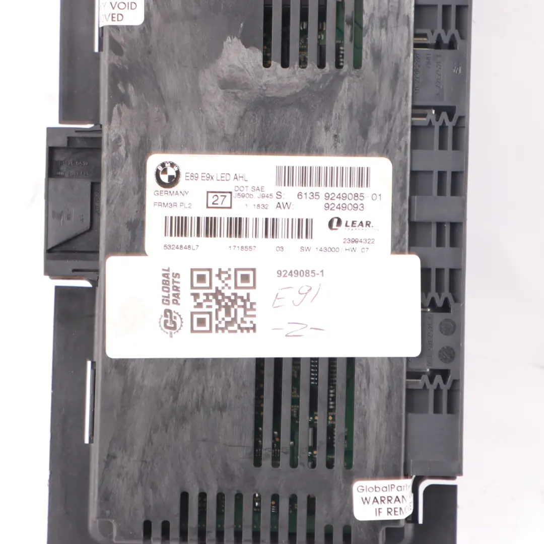 BMW E91 Footwell Light Module Control Unit ECU FRM3R LED PL2 - SKU 9249085-1 - Part number 9249085