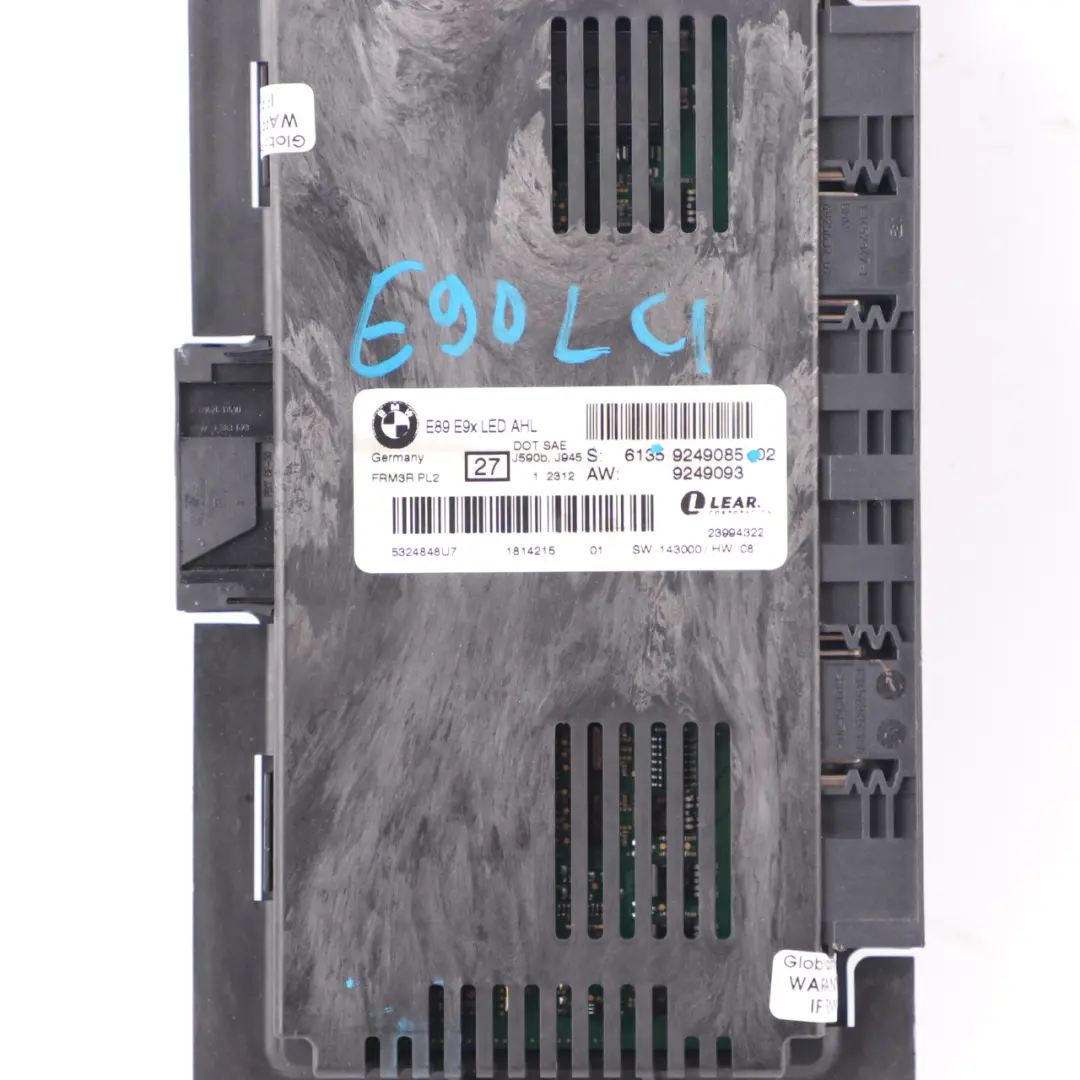 Footwell Light Module Control Unit ECU FRM3R LED PL2 to BMW E90 LCI with Part number 9249085 BMW E90 LCI Footwell Light Module Control Unit ECU FRM3R LED PL2 - SKU 9249085 - Part number 9249085