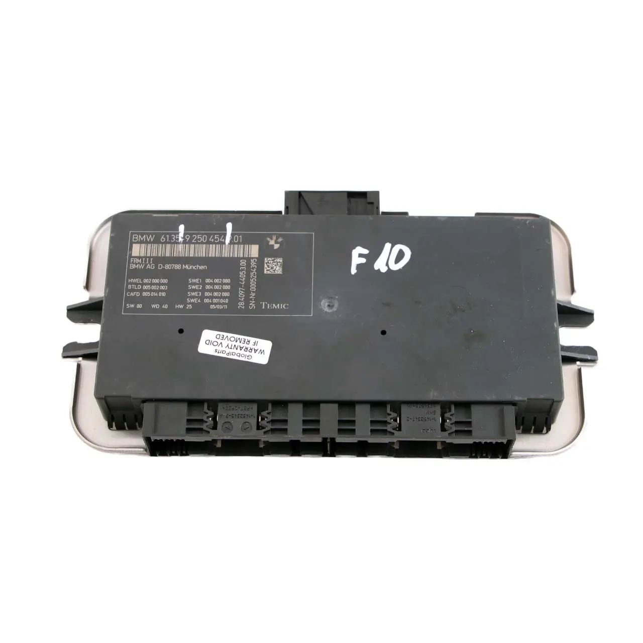 BMW Serie 5 F10 Módulo de Control de Luces de los pies Unidad ECU FRM3 9250454