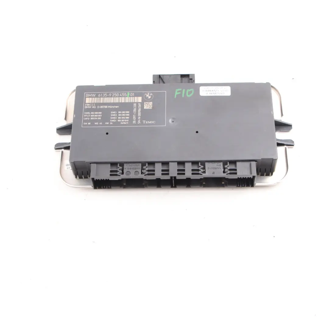BMW F10 Footwell Light Control Module ECU Unit FRM3 TEMIC - SKU 9250455 - Part number 9250455