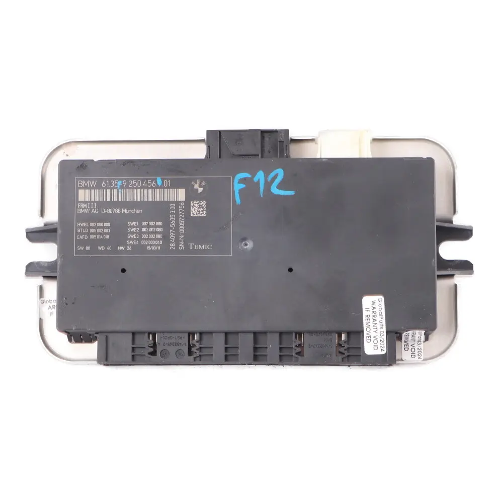 BMW F12 Footwell Luz Módulo Unidad De Control ECU FRM3 - SKU 9250456 - Número de pieza 9250456